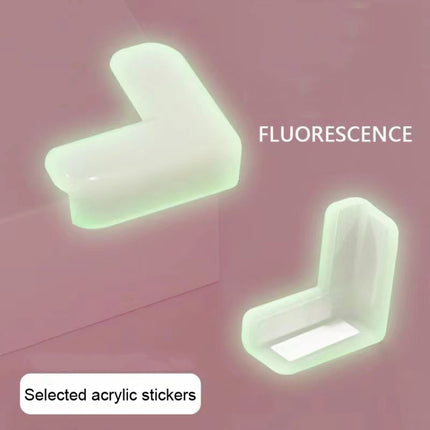 10 PCS Luminous Anti-bump Corner Transparent Coffee Table Corner Protector,Style:
