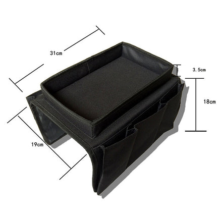 SF001 Oxford Cloth Sofa Armrest Hang Bag Household Storage Bag, Oxford Cloth Beige, Oxford Cloth Black, Oxford Cloth Coffee
