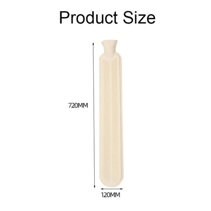 2L Long-strip Multifunctional Water-filled Rubber Hot Water Bags, Spec: Beige Leopard