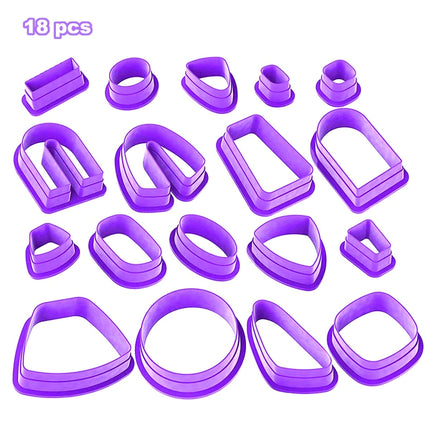 18 In 1 Soft Clay Earring Molds DIY Handmade Clay Cutter Clay Earrings Making Molds