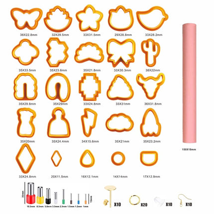 106-1 116 In 1 Clay Cutter Set DIY Clay Earring Mould Clay Earrings Making Tools