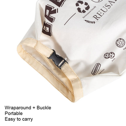 Cotton TPU Bread Bag With Clasp Reusable Storage Bag