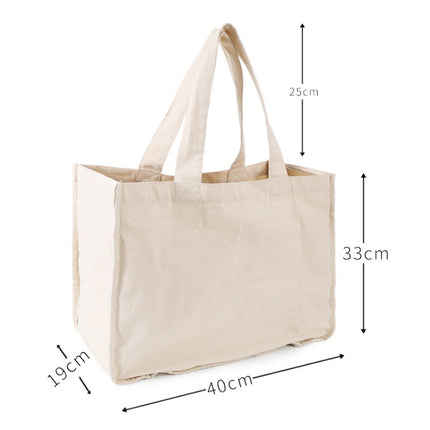 NIEN Compartmentalized Shopping Bag Fruit and Vegetable Handle Canvas Bag, Style: