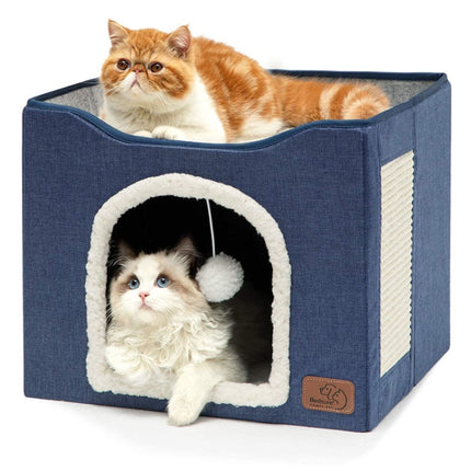 Pet Stool Pet Kennel Indoor Foldable Storage Stool Cat Dog Kennel, 41 x 41 x 35cm - DealBuddy