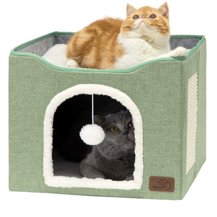 Pet Stool Pet Kennel Indoor Foldable Storage Stool Cat Dog Kennel, 41 x 41 x 35cm - DealBuddy