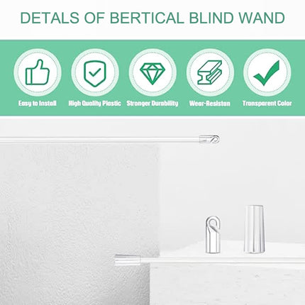 Blinds Acrylic Transparent Rod Move Light Rod With Hook Handle, Size: 24 Inch