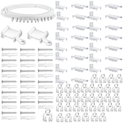 Model Steel Rail Bending Curtain Rail Flexible Guide Set, Size: