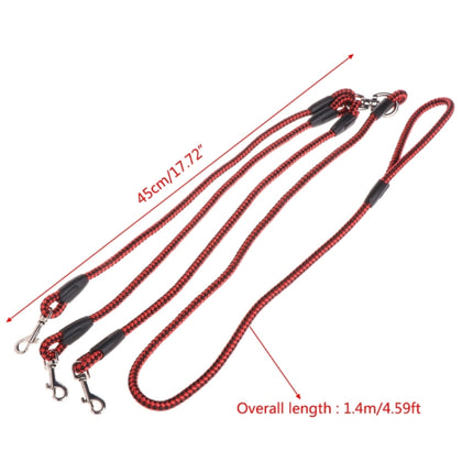 140cm 3 In 1 Leash Multi-head Dog Walking Rope, 140cm 3 In 1 Blue, 140cm 3 In 1 Red, 140cm 3 In 1 Rose Red - DealBuddy