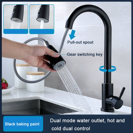 Kitchen Pull-out Faucet Stainless Steel Sink Telescopic Universal Faucet,Spec: