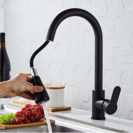 Kitchen Pull-out Faucet Stainless Steel Sink Telescopic Universal Faucet,Spec: