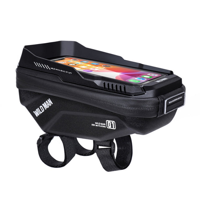 WILD MAN XT1 1L Bicycle EVA Hard Shell Phone Touch Screen Handlebar Bag - DealBuddy