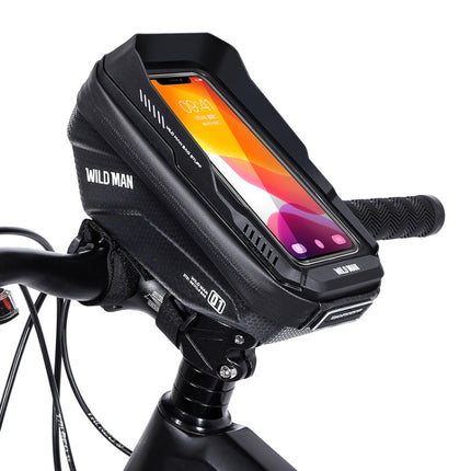 WILD MAN XT1 1L Bicycle EVA Hard Shell Phone Touch Screen Handlebar Bag - DealBuddy