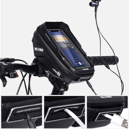 WILD MAN XT1 1L Bicycle EVA Hard Shell Phone Touch Screen Handlebar Bag - DealBuddy