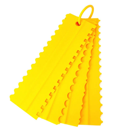 4 PCS / Set Plastic Cream Scraper PP Double Side Sawtooth Baked Cake Flattener, 4 PCS / Set White, 4 PCS / Set Yellow, 4 PCS / Set Sky Blue, 4 PCS / Set Pink - DealBuddy