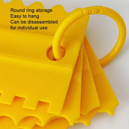 4 PCS / Set Plastic Cream Scraper PP Double Side Sawtooth Baked Cake Flattener, 4 PCS / Set White, 4 PCS / Set Yellow, 4 PCS / Set Sky Blue, 4 PCS / Set Pink