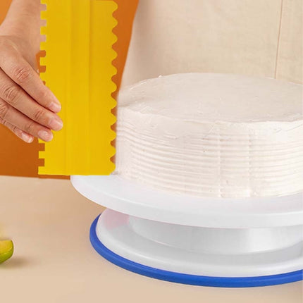 4 PCS / Set Plastic Cream Scraper PP Double Side Sawtooth Baked Cake Flattener, 4 PCS / Set White, 4 PCS / Set Yellow, 4 PCS / Set Sky Blue, 4 PCS / Set Pink