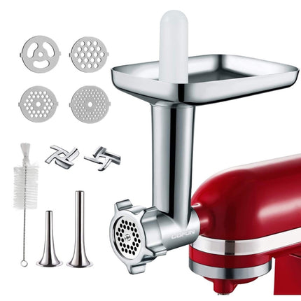 For Kitchenaid Porking Enemy Accessories Dough Maker Grinder Meat Universal Set, Grinder Meat Set (White), Grinder Meat Set (Silver Gray) - DealBuddy