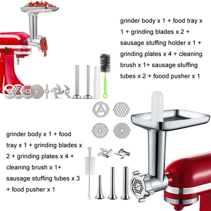 For Kitchenaid Porking Enemy Accessories Dough Maker Grinder Meat Universal Set, Grinder Meat Set (White), Grinder Meat Set (Silver Gray) - DealBuddy