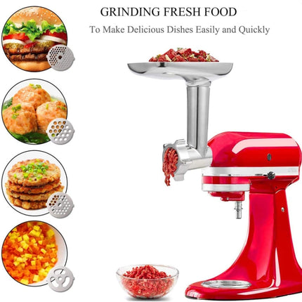 For Kitchenaid Porking Enemy Accessories Dough Maker Grinder Meat Universal Set, Grinder Meat Set (White), Grinder Meat Set (Silver Gray) - DealBuddy