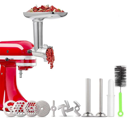 For Kitchenaid Porking Enemy Accessories Dough Maker Grinder Meat Universal Set, Grinder Meat Set (White), Grinder Meat Set (Silver Gray) - DealBuddy