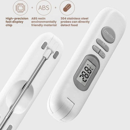 -50 To 300°C Electronic Food Folding Rechargeable Thermometer, YZ6010 - DealBuddy
