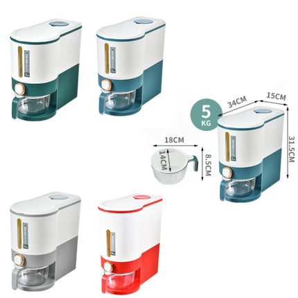 One Button Press Insect Proof Sealed Moisture Proof Fresh Rice Storage Bin - DealBuddy