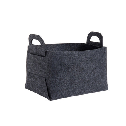 Home Clutter Felt Folding Storage Baskets, Large, Medium, Small