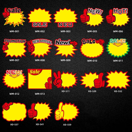 10 bags 25x19cm Explosion Sticker Product Price Tag Supermarket Price Label
