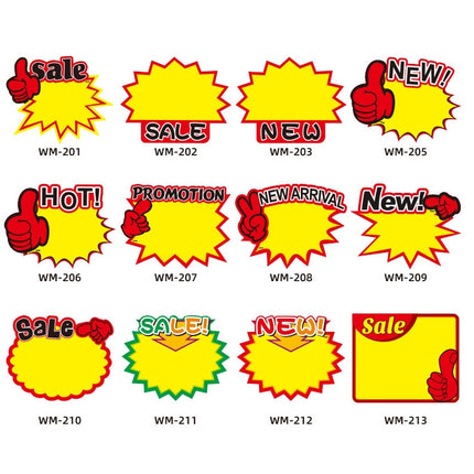 10 bags 21x15cm Explosion Sticker Product Price Tag Supermarket Price Label