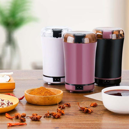 M150A Stainless Steel Electric Mini Coffee Grinder Grain Bean Grinding Machine, Spec:, US Plug (Purple), US Plug (Black), US Plug (White), EU Plug (White), EU Plug (Purple), UK Plug (White), UK Plug (Black), UK Plug (Purple) - DealBuddy