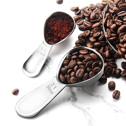 YG-MC12 304 Thickened Stainless Steel Coffee Spoon Scales Scaling Spoon - DealBuddy