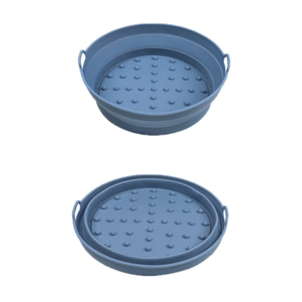 Air Fryer Grill Mat High Temperature Resistant Silicone Baking Tray, Specification: Round Inner Red