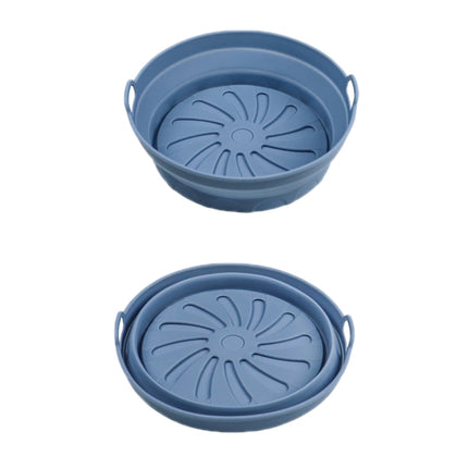 Air Fryer Grill Mat High Temperature Resistant Silicone Baking Tray, Specification: Round Inner Red