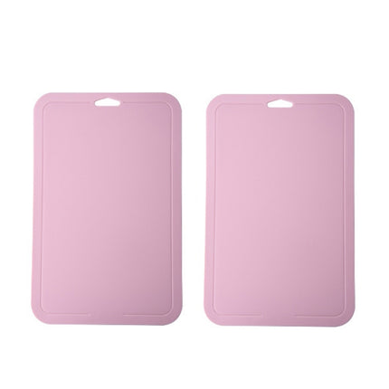 2pcs Baby Auxiliary Cutting Board Fruit and Vegetable Cutting Plastic Board, 2pcs Pink, 2pcs Green