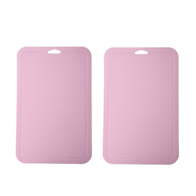 2pcs Baby Auxiliary Cutting Board Fruit and Vegetable Cutting Plastic Board, 2pcs Pink, 2pcs Green