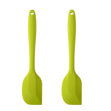 2pcs Large Integrated Silicone Scraper Chocolate Cream Mixing Knife, Large Green, Large Purple, Large Orange, Large Red, Large Pink, Large Yellow, Large Blue, Large Black