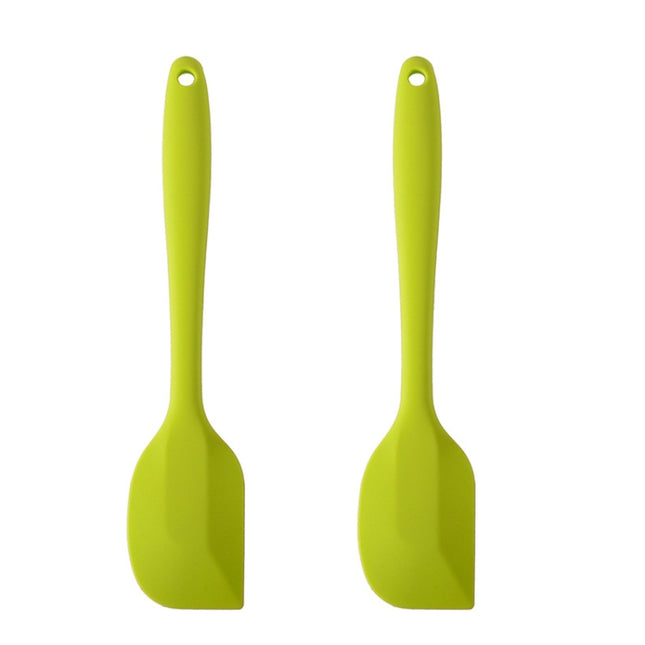 2pcs Large Integrated Silicone Scraper Chocolate Cream Mixing Knife, Large Green, Large Purple, Large Orange, Large Red, Large Pink, Large Yellow, Large Blue, Large Black
