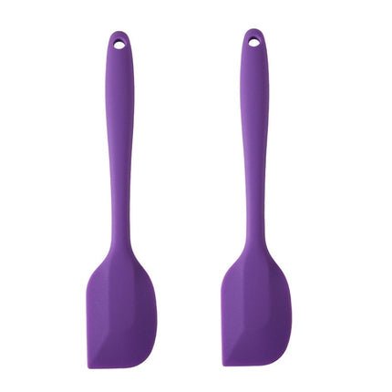 2pcs Large Integrated Silicone Scraper Chocolate Cream Mixing Knife, Large Green, Large Purple, Large Orange, Large Red, Large Pink, Large Yellow, Large Blue, Large Black