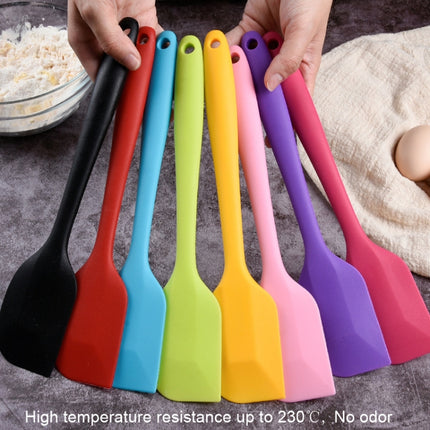2pcs Large Integrated Silicone Scraper Chocolate Cream Mixing Knife, Large Green, Large Purple, Large Orange, Large Red, Large Pink, Large Yellow, Large Blue, Large Black