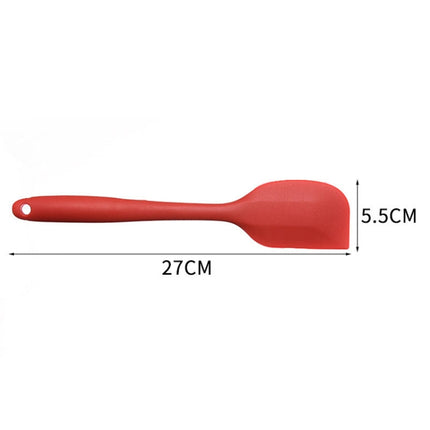 2pcs Large Integrated Silicone Scraper Chocolate Cream Mixing Knife, Large Green, Large Purple, Large Orange, Large Red, Large Pink, Large Yellow, Large Blue, Large Black