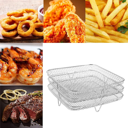 Air Fryer Accessories Three-Layer Steam Rack Stackable Dehydration Rack