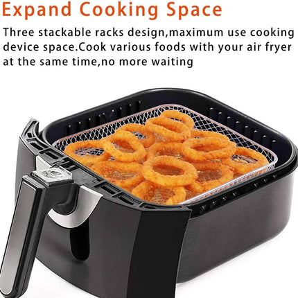 Air Fryer Accessories Three-Layer Steam Rack Stackable Dehydration Rack