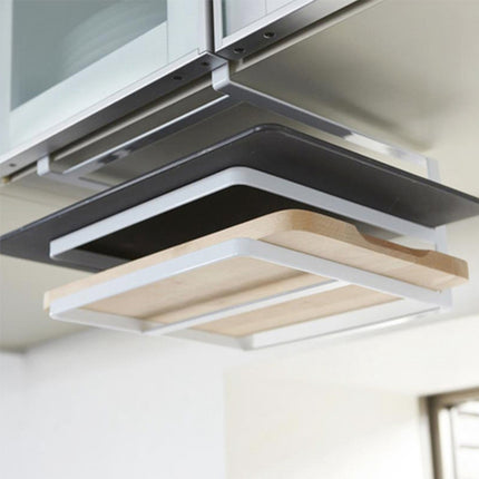 Double-layer Punch-free Kitchen Wall-Mounted Cutting Board Rack - DealBuddy