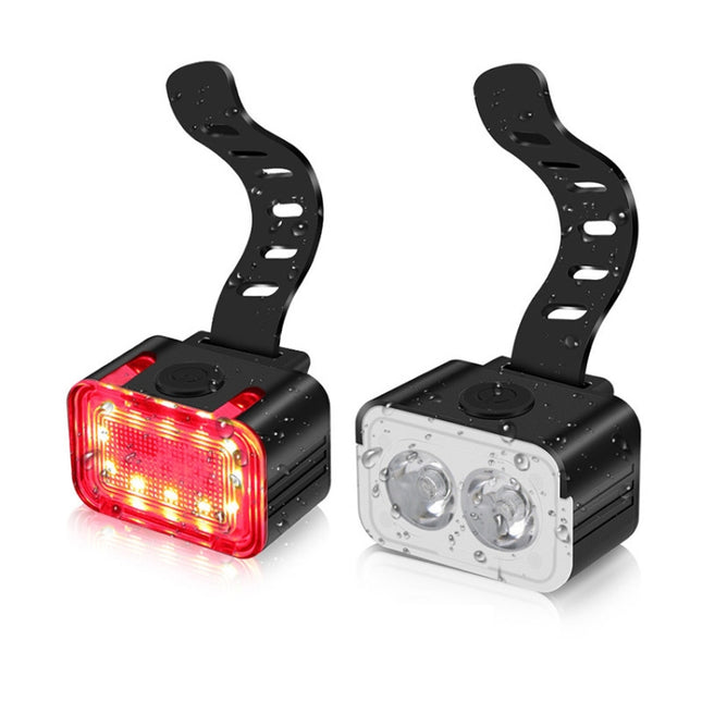 Bicycle Light USB Charging Outdoor LED Riding Lamp Set, Style:, Front Light+Tail Light, Front Light, Tail Light