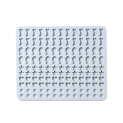 130 Grids Silicone Mat Baking Mold Mini Pet Snacks Dog Food Baking Pan Mold Biscuit Cake Mold, Blue, Pink - DealBuddy