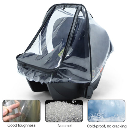 Baby Safety Seat Rain Cover Transparent EVA Stroller Baby Carriage Rain Cover