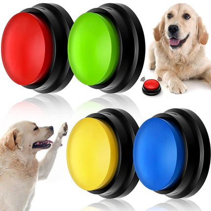 Pet Communication Button Dog Vocal Box Recording Vocalizer, Style: Recording Model, Dark Blue, Light Blue, Green, Purple, Red, Orange, Rose Red, Pink, Yellow, Lake Blue, White - DealBuddy