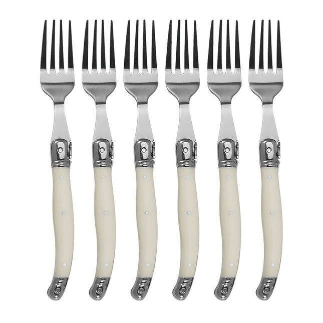 Stainless Steel Knife Fork Spoon Set Plastic Handle Western Tableware