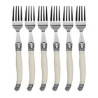 Stainless Steel Knife Fork Spoon Set Plastic Handle Western Tableware, 6 Forks, 6 Spoons, 6 Tea Spoons - DealBuddy