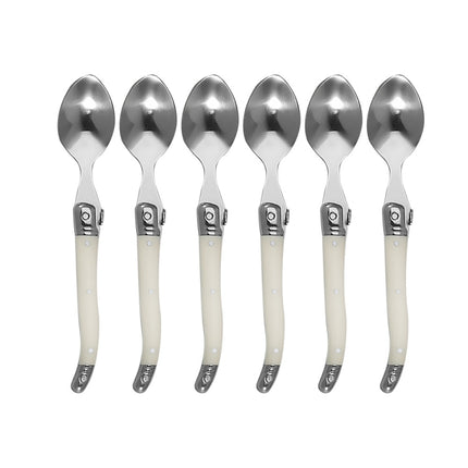 Stainless Steel Knife Fork Spoon Set Plastic Handle Western Tableware, 6 Forks, 6 Spoons, 6 Tea Spoons - DealBuddy
